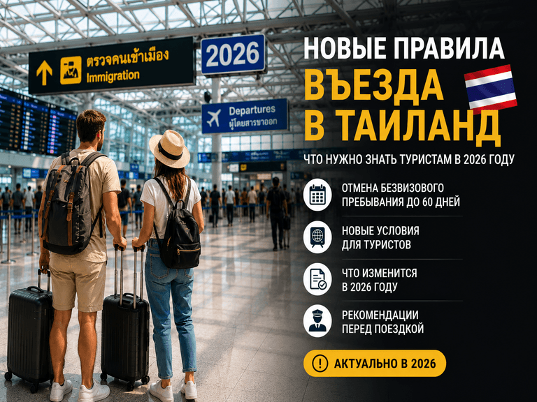 Таиланд отменяет 60-дневный безвиз для россиян